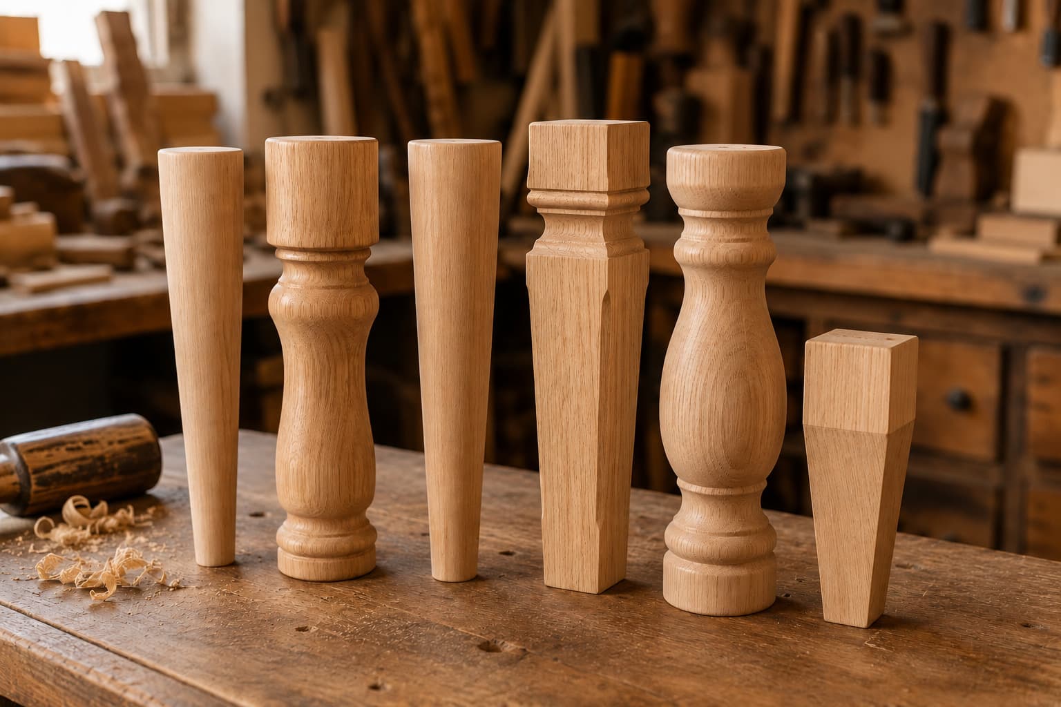 Мебельные ножки из массива дерева